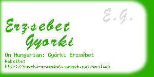 erzsebet gyorki business card